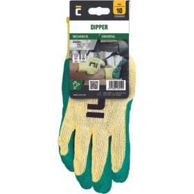 DIPPER kesztyű akasztófüllel zöld 10