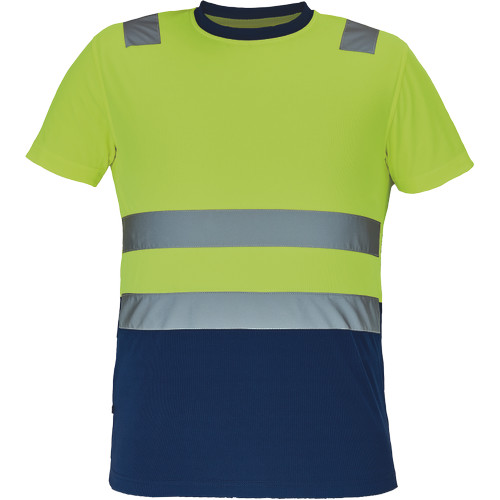 MONZON Hi-Vis póló sárga-navy XS